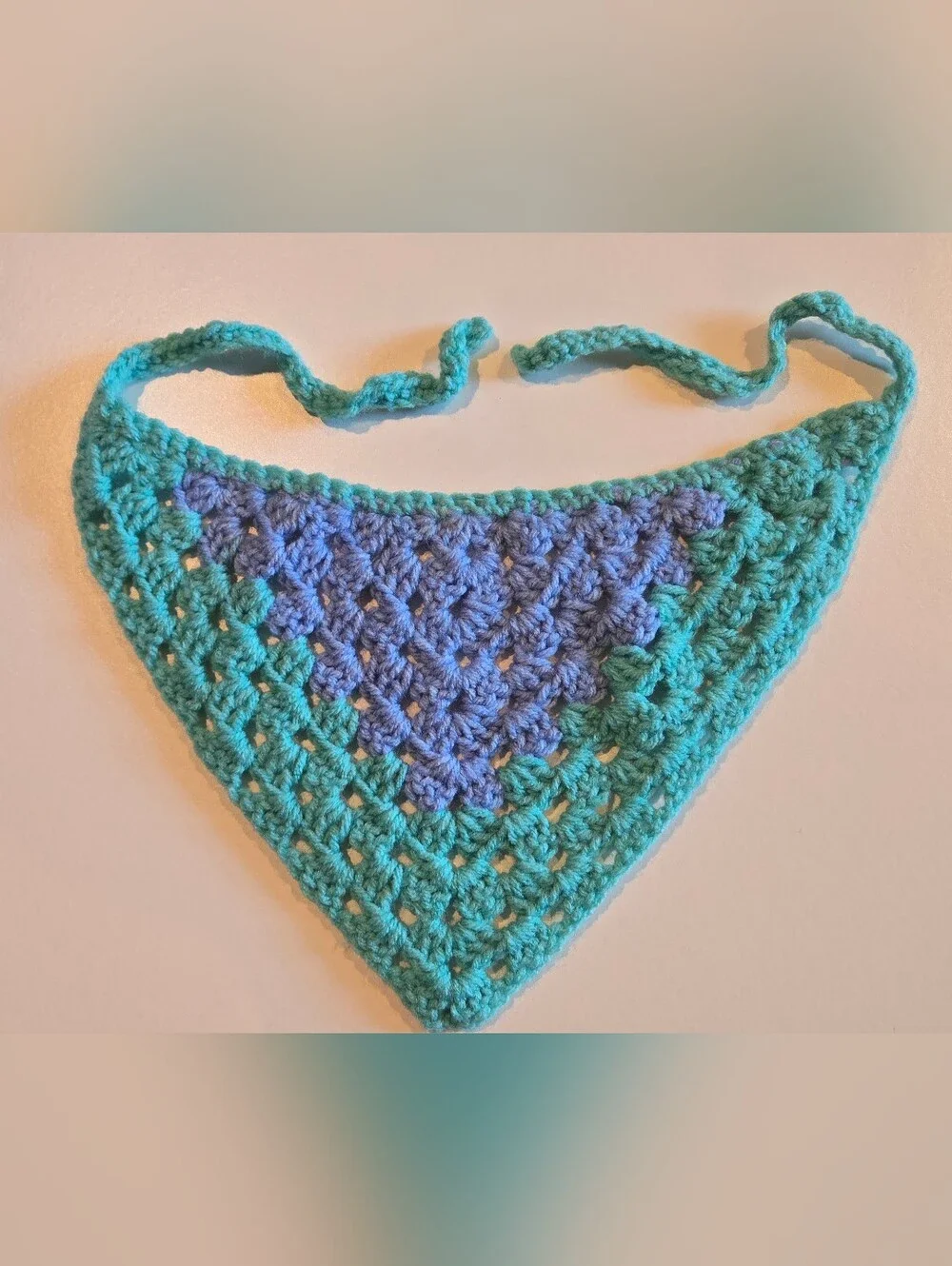 Handmade Crochet Hair Bandana 2pk - Blue & Teal Acrylic